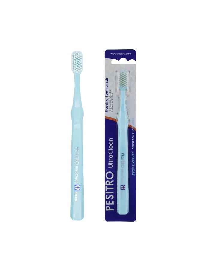 PESITRO UltraClean 3180 Flossing Toothbrush – Dual-Level Tapered Bristles for Deep Interdental Cleaning - Image 1